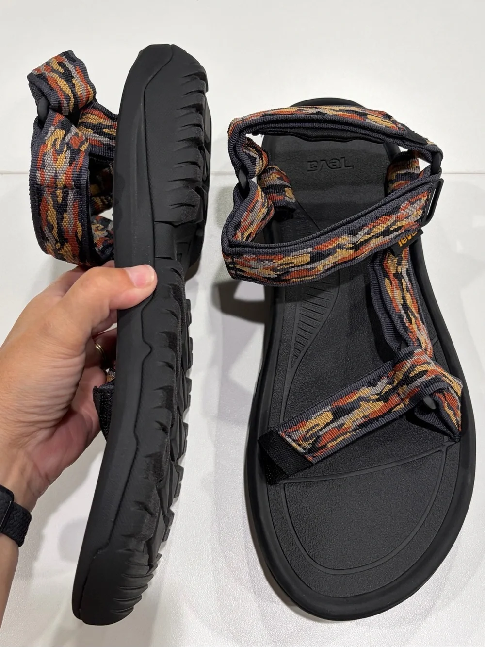 Teva Hurricane Men's Size 12 XLT2 Sport Sandals Brown Pattern NWT Water Shoes